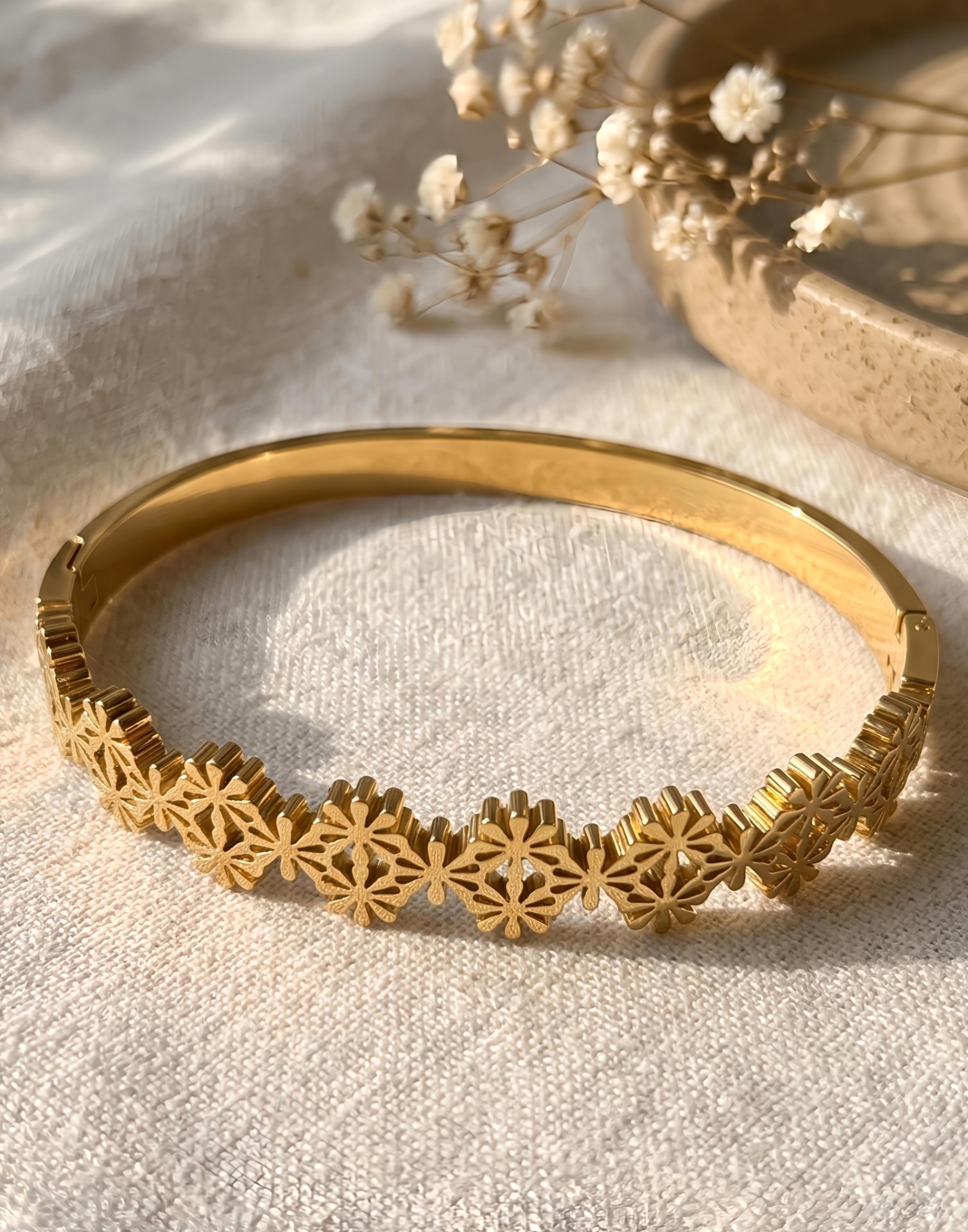 Petal Bloom Gold Bangle